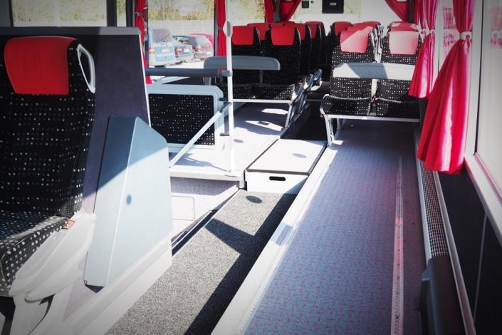 Viel Platz für Reisegruppen mit und ohne Mobiliätseinschränkung